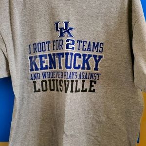 Kentucky Wildcats shirt. Dual team spirit: UK and whoever beats Louisville.